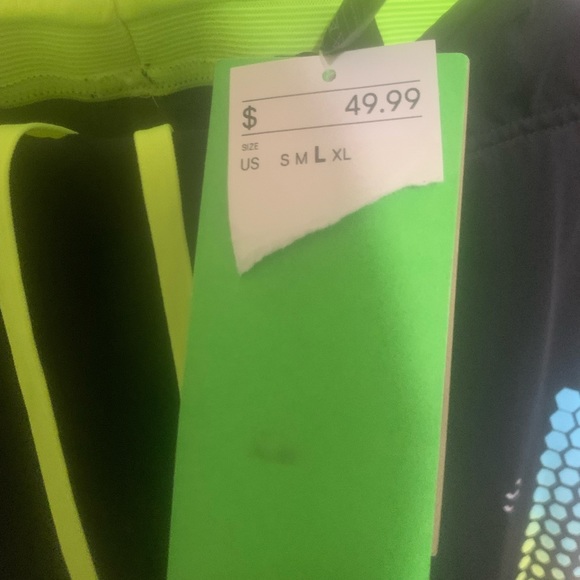 H&M Women’s Sport Geometric Multicolored Leggings Size Large - Picture 4 of 5